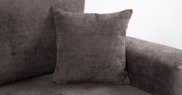 Диван-кровать угловой Оксфорд 711 композиция 1, шенилл Muza 06 темно-коричневый, модульная система, сборка на любую сторону