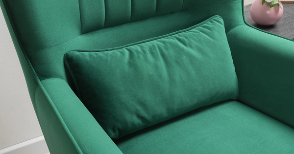 Кресло для отдыха Феличе ТК 529 велюр Велутто 33 темно-зеленый малахитовый