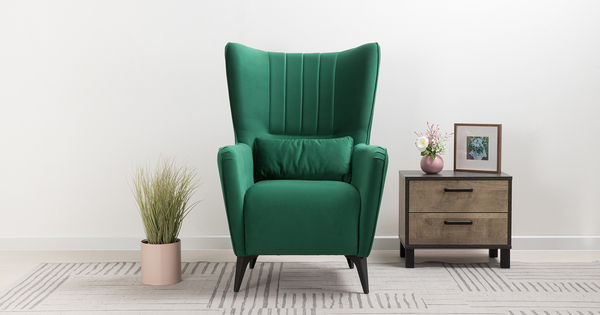 Кресло для отдыха Феличе ТК 529 велюр Велутто 33 темно-зеленый малахитовый