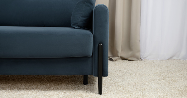 Диван-кровать прямой Барселона ТД 674 велюр Diagonal 999 синий