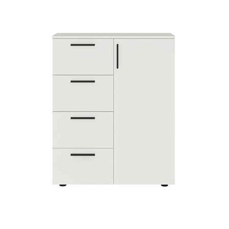 Комод Эйр 16.241 белый PE шагрень, собирается на любую сторону