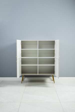 Шкаф Флоу 16.329 кашемир 5981 BS, белый PE шагрень, фотопечать