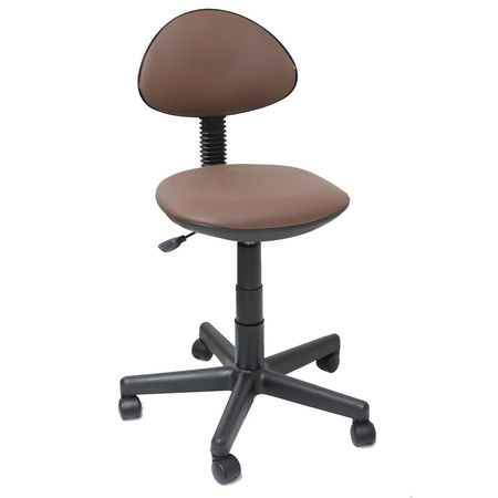 Кресло без подлокотников Логика обивка кожзам коричневый, крестовина пластик, без качания