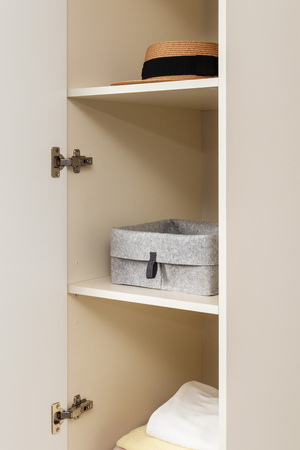 Шкаф-пенал Марион 16.340.01 слоновая кость С341 PE, слоновая кость 6898 ПВХ (собирается на любую сторону)