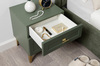 Тумба прикроватная Марион 16.14 дымчатый зеленый K521, олива шагрень AG 1050 ПВХ, белый PE шагрень