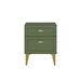 Тумба прикроватная Марион 16.14 дымчатый зеленый K521, олива шагрень AG 1050 ПВХ, белый PE шагрень