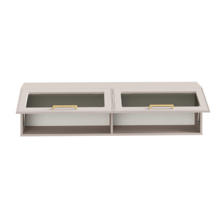 Гостиная Ричфорд композиция 2 без карнизов, кашемир 5981 BS, моно керамика D166-2 ПВХ, белый PE шагрень (собирается на любую сторону)