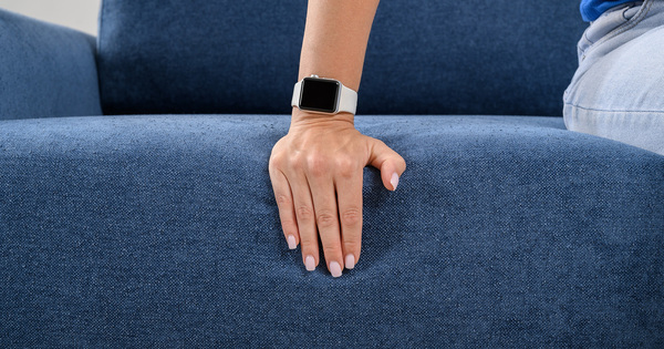 Диван-кровать прямой Тэдди 1504 композиция 1, букле Pique 009 синий, модульная система